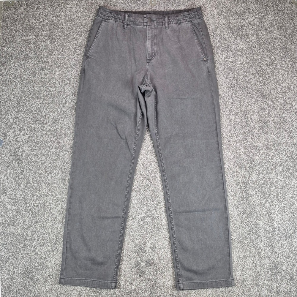 NWT Vuori Benton Twill Elastic Waist Pant Mens Large Dark Pewter V4125